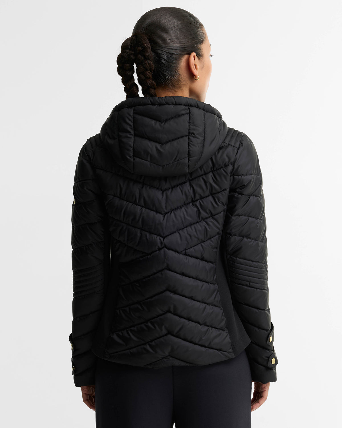 Barbour International Salengro Womens Quilted Jacket - Black, back.