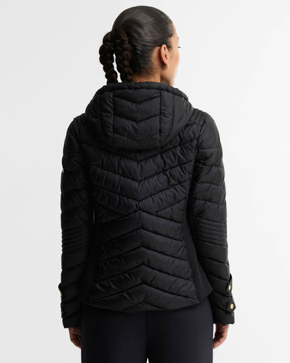 Barbour International Salengro Womens Quilted Jacket - Black, back.