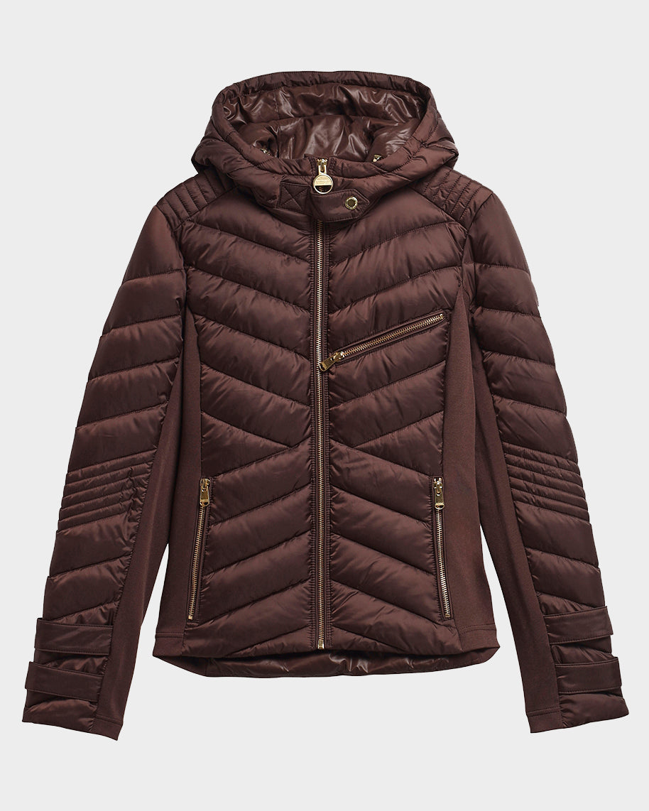Barbour International Salengro Womens Quilted Jacket - Truffle | CHO | Designer Womens Quilted Jackets
