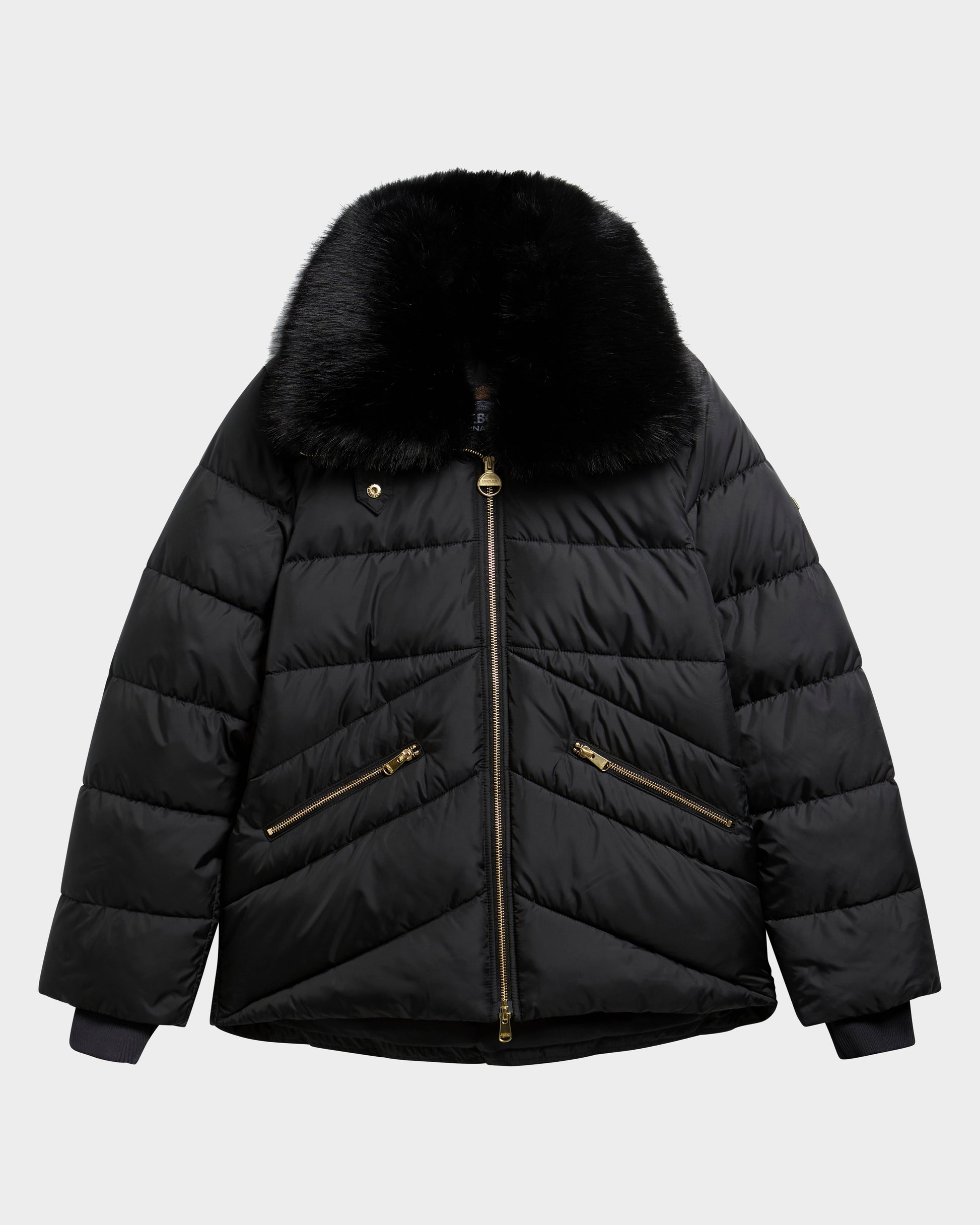 Barbour International Cyrus Womens Puffer Jacket - Black | CHO | Designer Womens Puffer Jackets