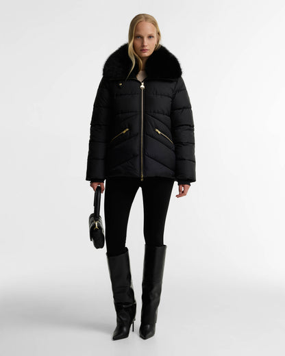 Barbour International Cyrus Womens Puffer Jacket - Black | CHO | Designer Womens Puffer Jackets