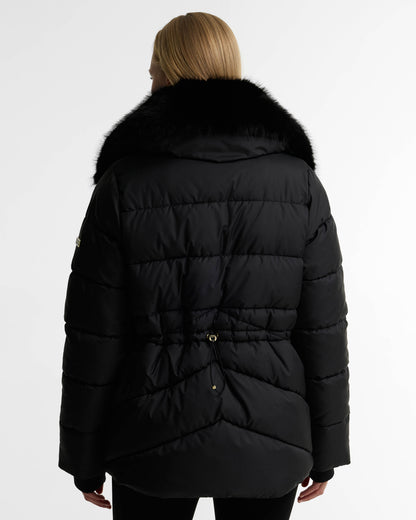Barbour International Cyrus Womens Puffer Jacket - Black | CHO | Designer Womens Puffer Jackets