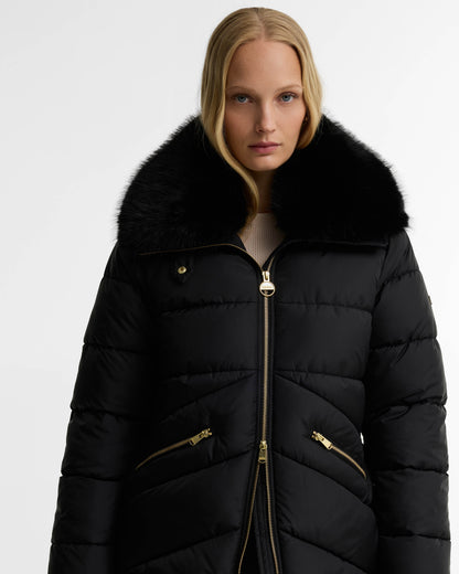 Barbour International Cyrus Womens Puffer Jacket - Black | CHO | Designer Womens Puffer Jackets