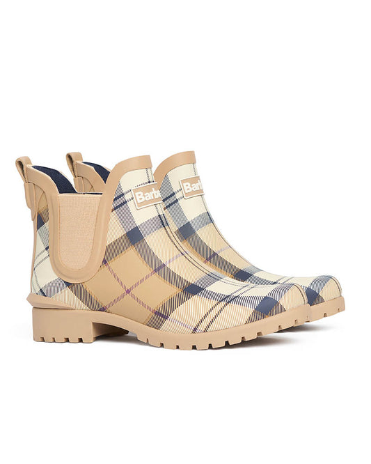 Barbour Wilton Womens Wellingtons - Hessian Tartan
