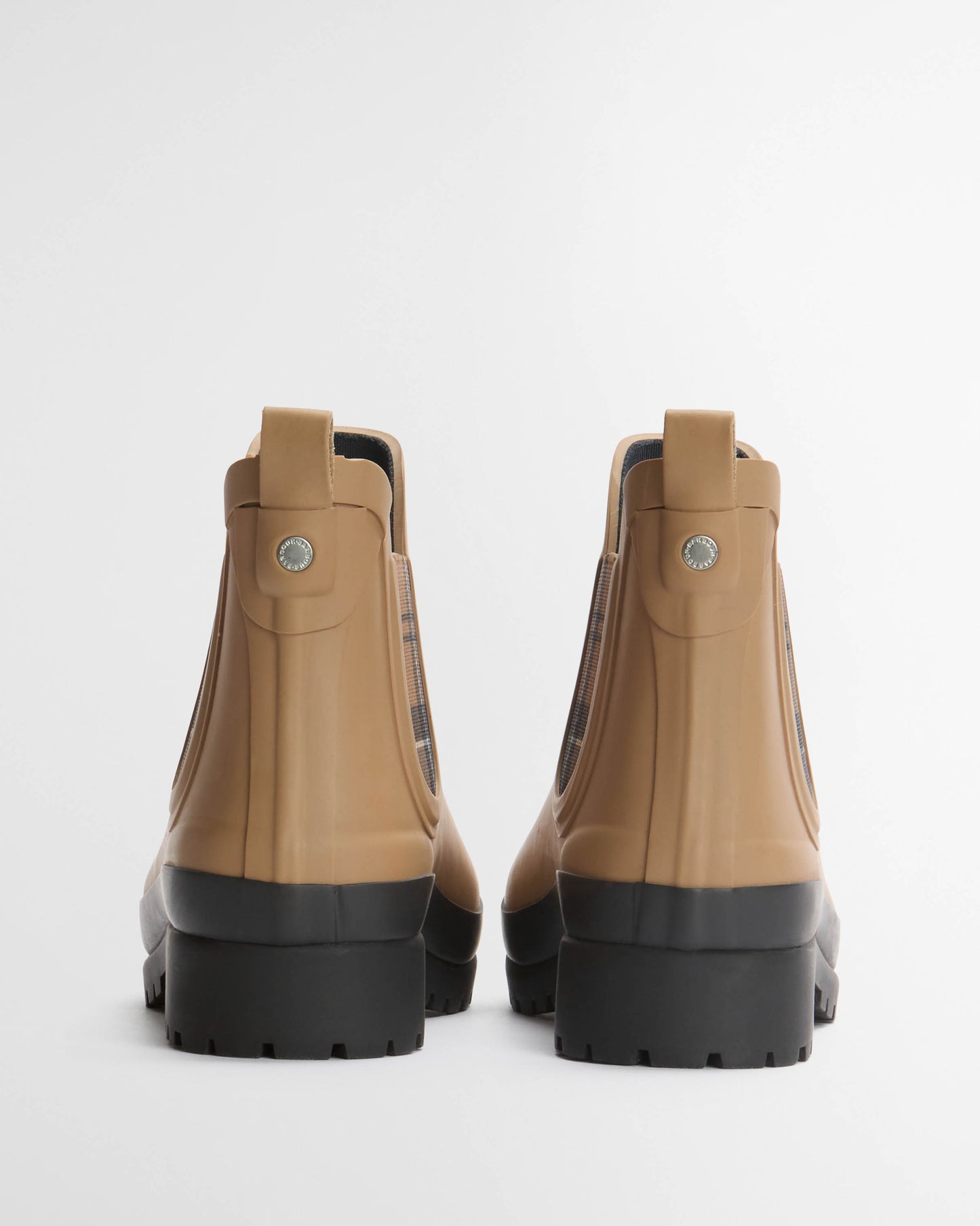 Barbour Mallow Womens Chelsea Wellies - Beige/Dress Tartan | CHO | Designer Womens Boots