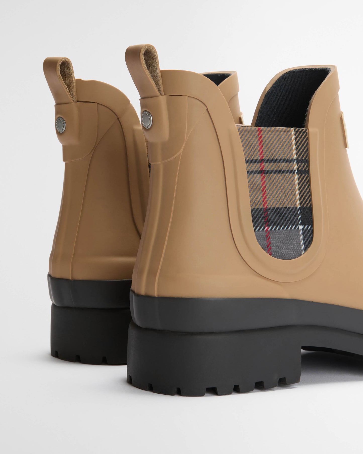 Barbour Mallow Womens Chelsea Wellies - Beige/Dress Tartan | CHO | Designer Womens Boots