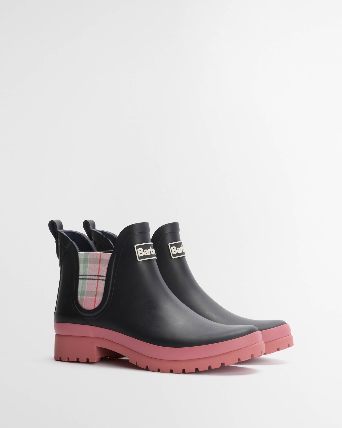 Barbour Mallow Womens Chelsea Wellies - Navy/Cherry Blossom | CHO | Designer Womens Boots