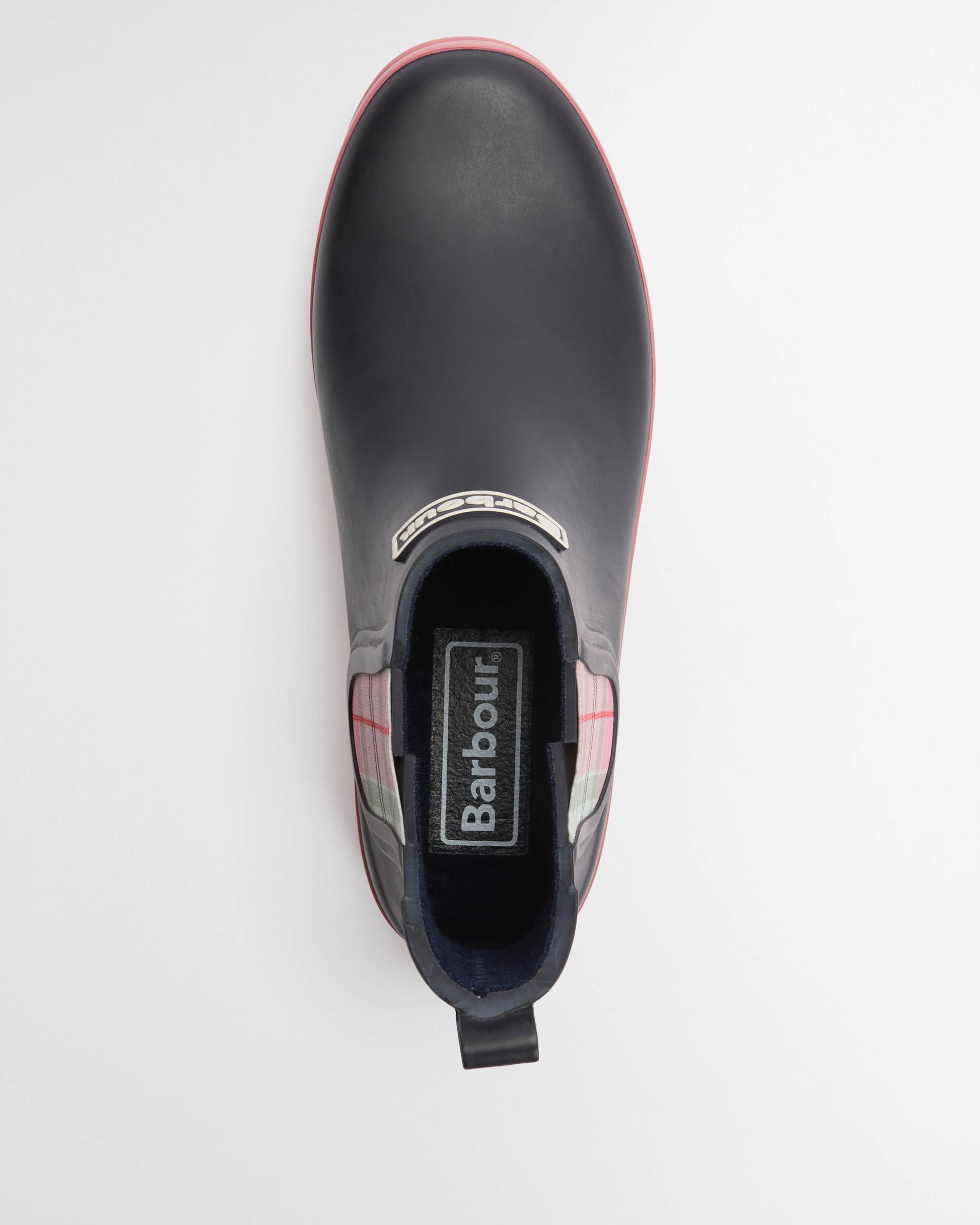 Barbour Mallow Womens Chelsea Wellies - Navy/Cherry Blossom | CHO | Designer Womens Boots