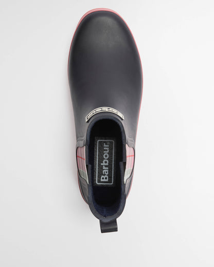 Barbour Mallow Womens Chelsea Wellies - Navy/Cherry Blossom | CHO | Designer Womens Boots
