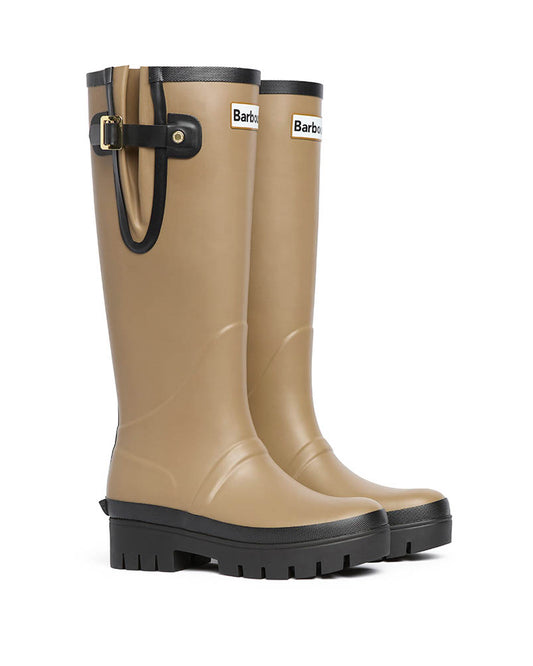 Barbour Leighton Womens Tall Wellies - Military Brown/Black