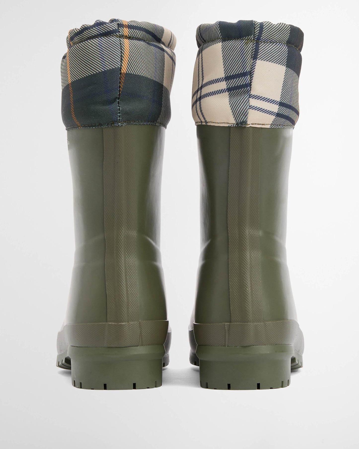 Barbour Mowbray Womens Mid Wellies - Olive/Ancient Tartan | CHO | Designer Womens Boots