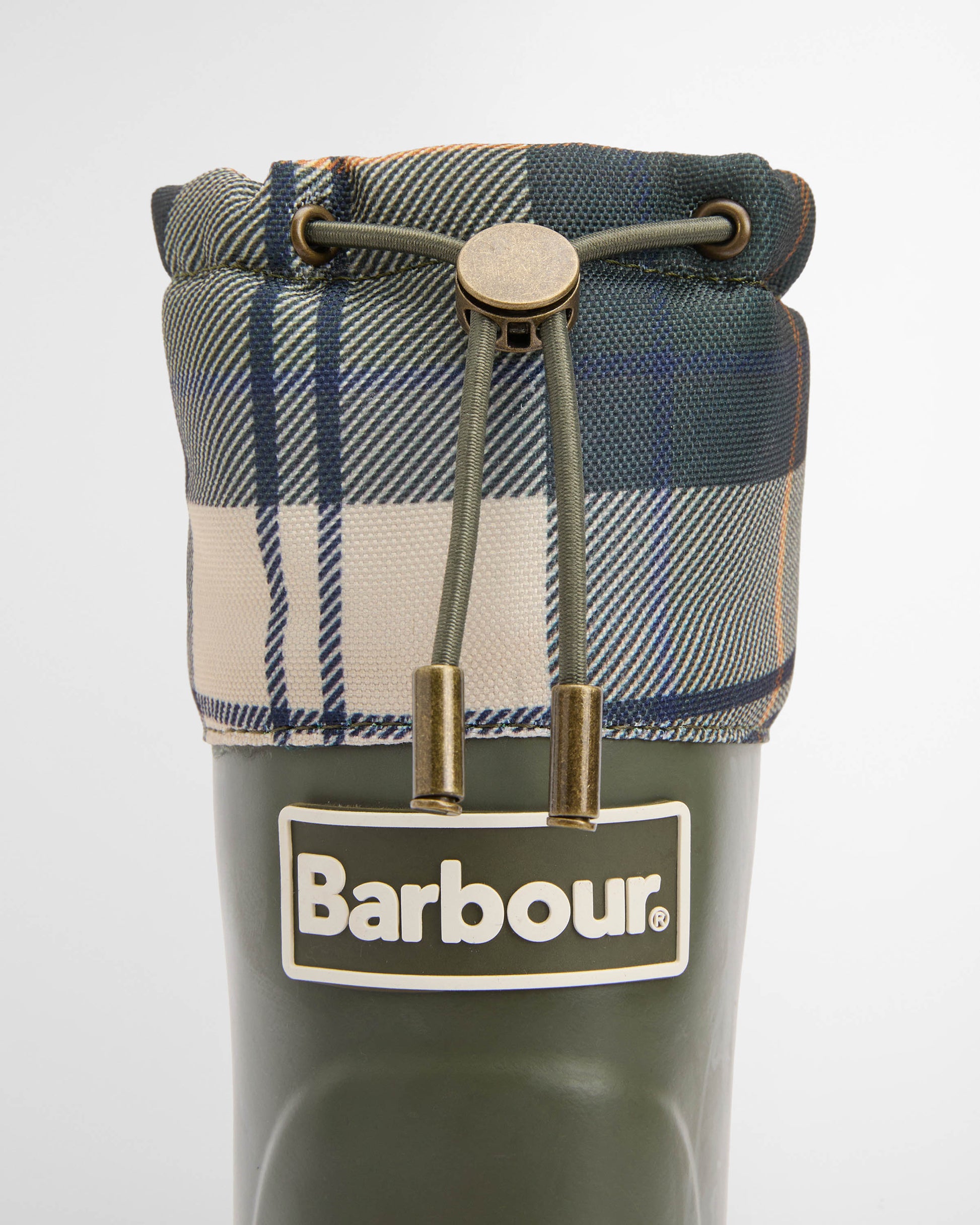 Barbour Mowbray Womens Mid Wellies - Olive/Ancient Tartan | CHO | Designer Womens Boots