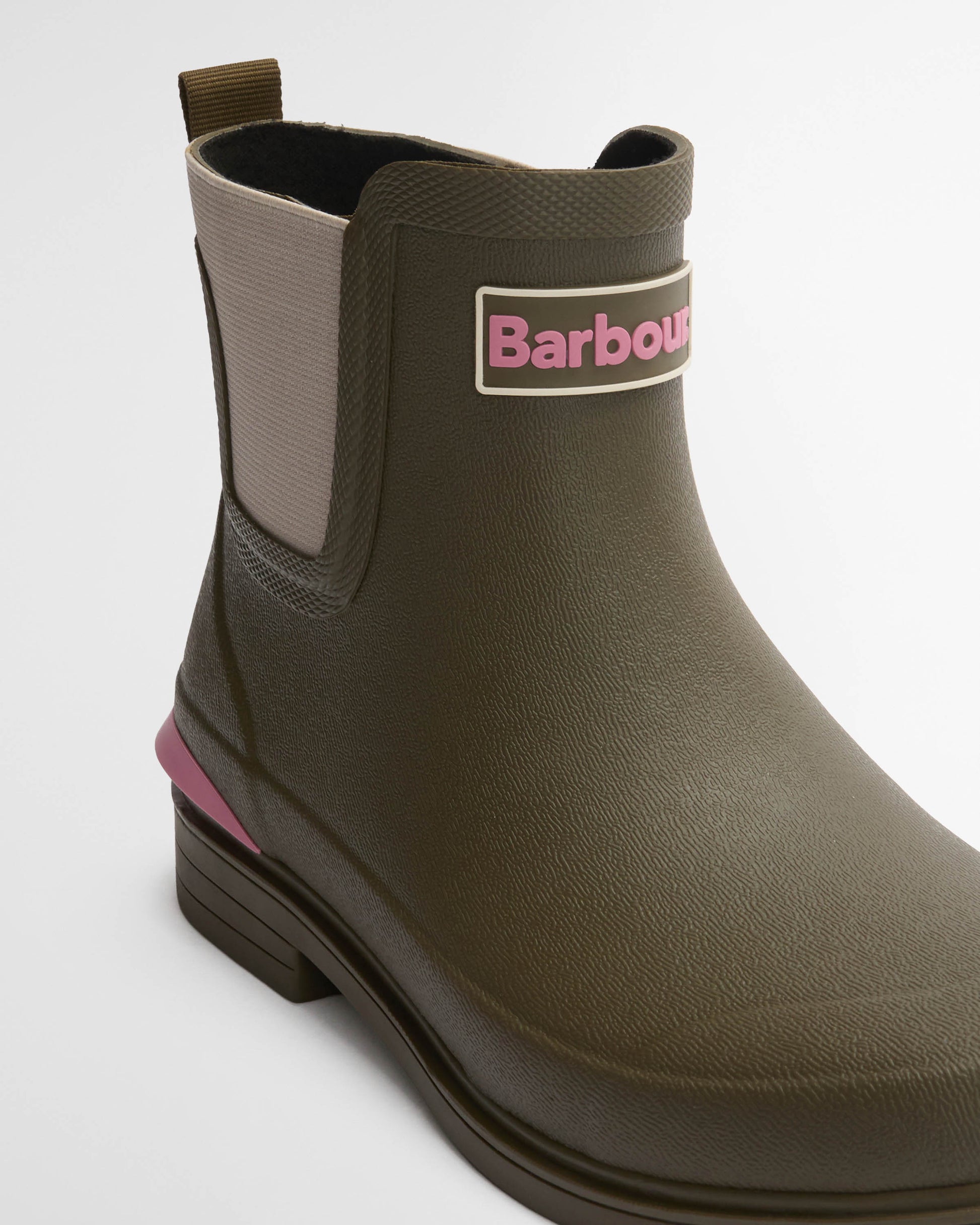 Barbour Abbeyfield Womens Short Welly - Olive | CHO | Designer Womens Wellies
