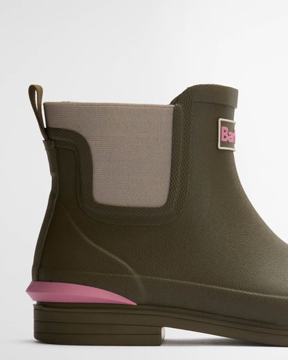 Barbour Abbeyfield Womens Short Welly - Olive | CHO | Designer Womens Wellies