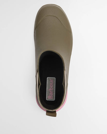 Barbour Abbeyfield Womens Short Welly - Olive | CHO | Designer Womens Wellies