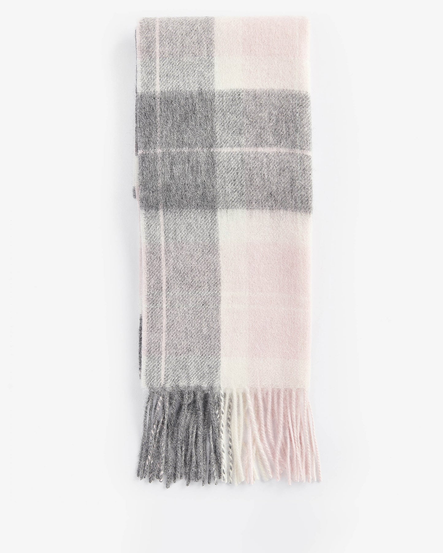 Barbour Womens Tartan Scarf - Pink/Grey Tartan | CHO | Designer Womens Scarves