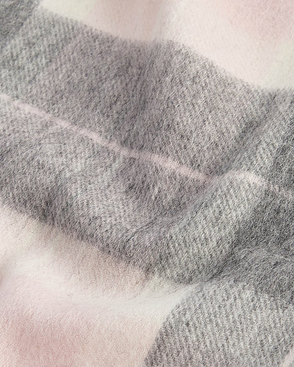 Barbour Womens Tartan Scarf - Pink/Grey Tartan | CHO | Designer Womens Scarves