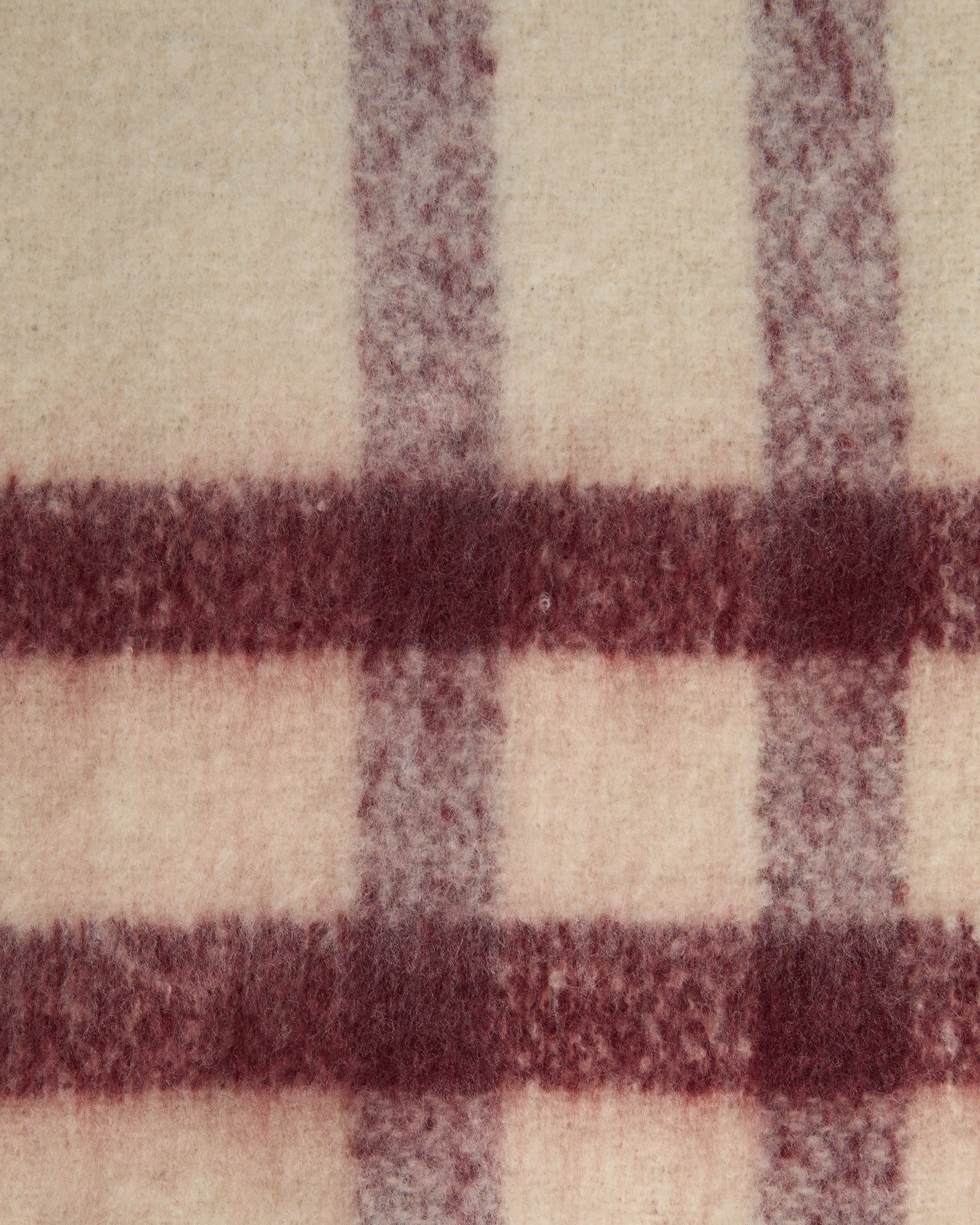 Barbour Isla Tartan Womens Boucle Scarf - Ecru Muted Tartan, swatch.
