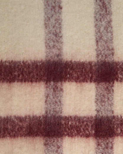 Barbour Isla Tartan Womens Boucle Scarf - Ecru Muted Tartan, swatch.