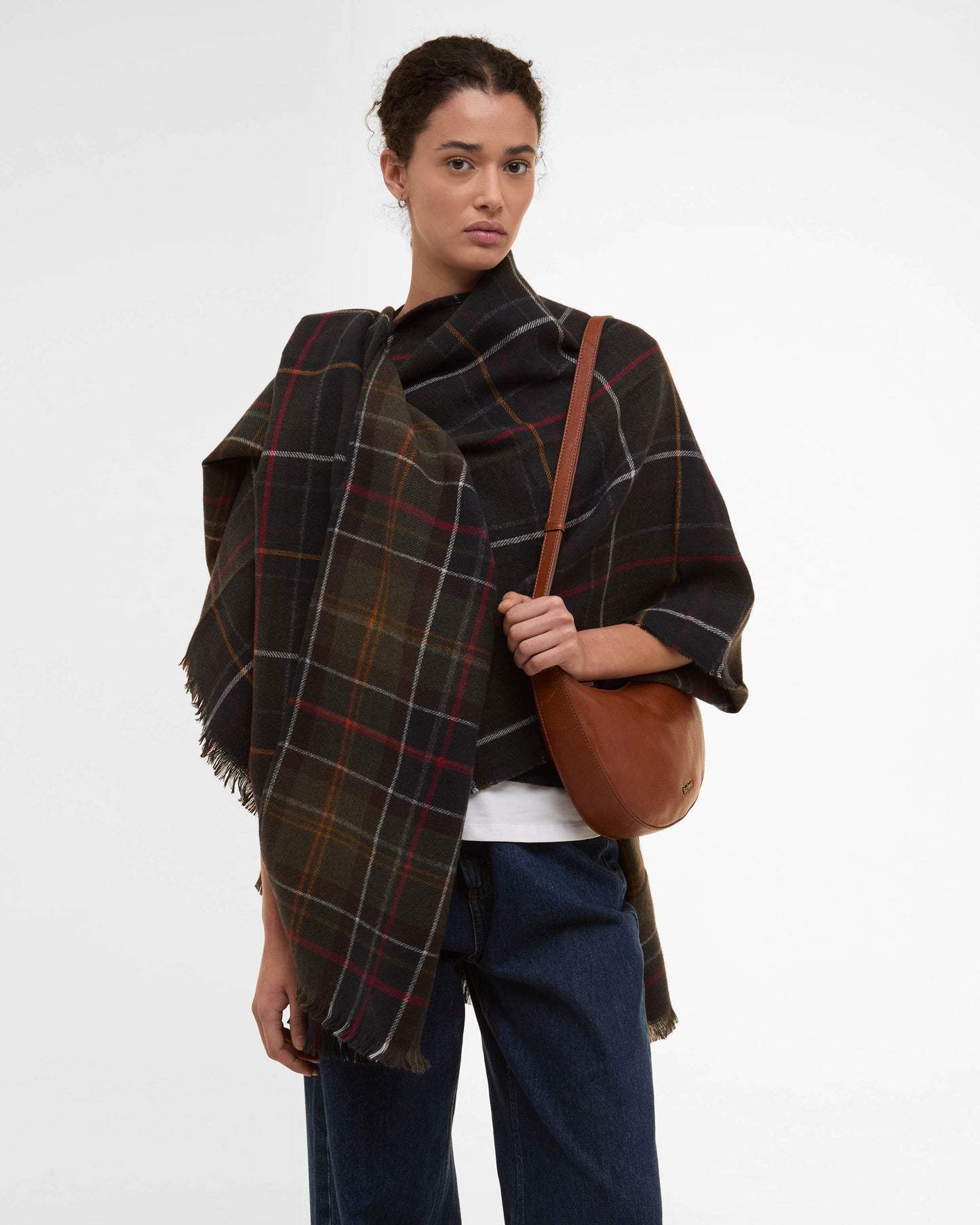 Barbour Montieth Womens Serape - Classic Tartan | CHO | Designer Womens Scarves