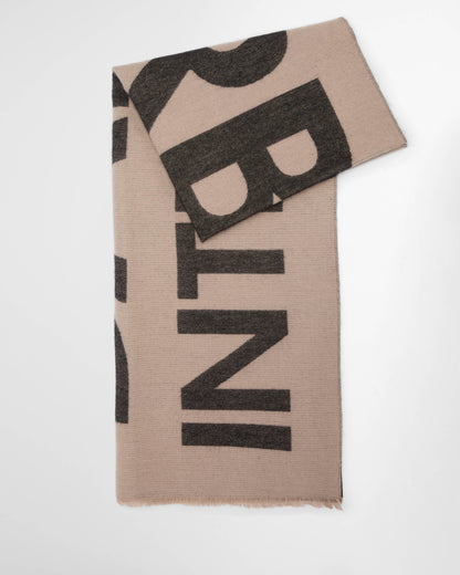 Barbour International Milla Logo Womens Scarf - Oat/Black