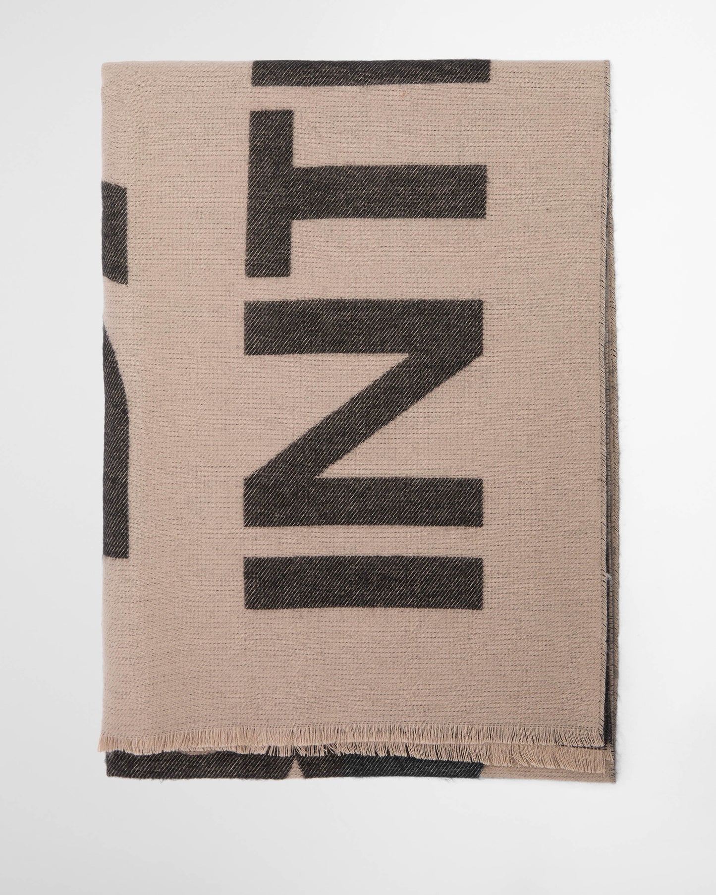 Barbour International Milla Logo Womens Scarf - Oat/Black