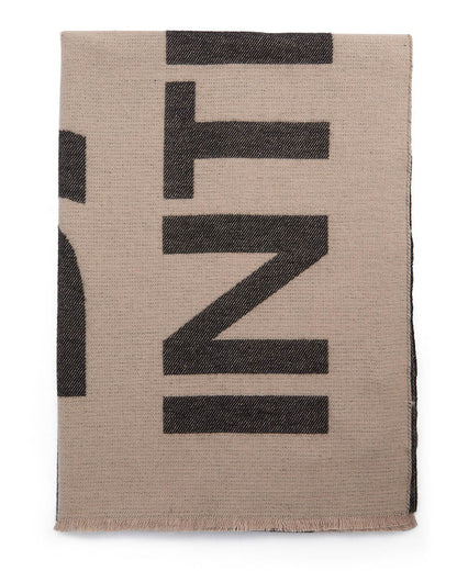 Barbour International Milla Logo Womens Scarf - Oat/Black