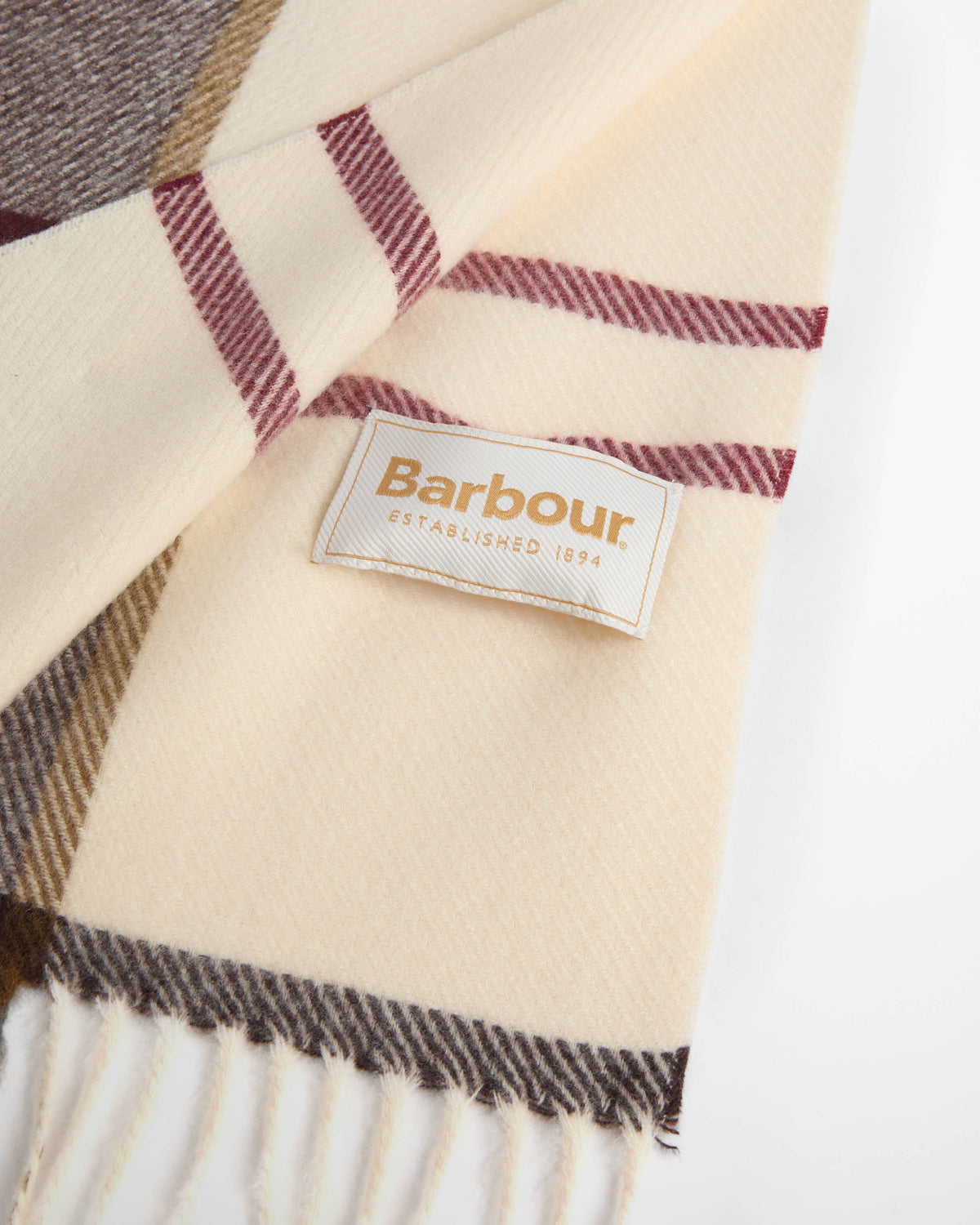 Barbour Harriet Womens Tartan Scarf - Light Muted Tartan | CHO | Designer Womens Scarves