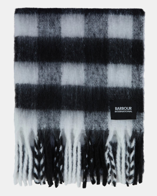 Barbour International Branton Womens Scarf - Black/White Gingham