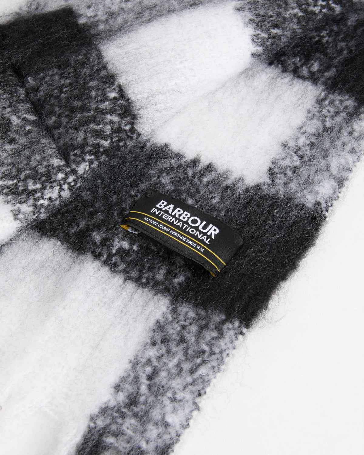 Barbour International Branton Womens Scarf - Black/White Gingham | CHO | Designer Womens Scarves