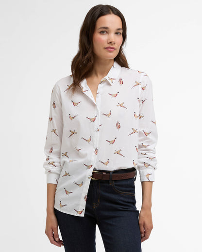 Barbour Safari Long Sleeve Womens Shirt - Pheasant Print | CHO | Designer Womens Shirts