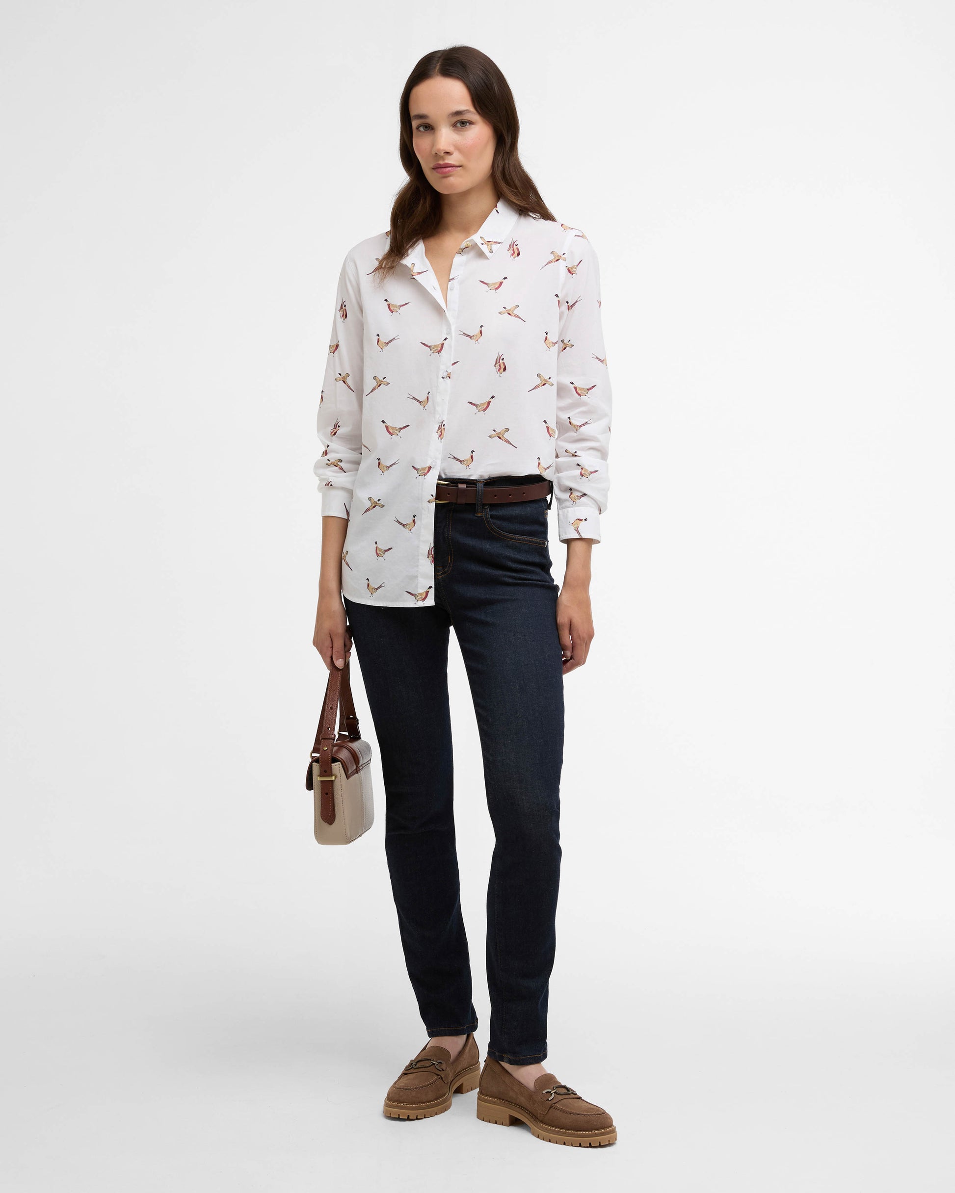 Barbour Safari Long Sleeve Womens Shirt - Pheasant Print | CHO | Designer Womens Shirts