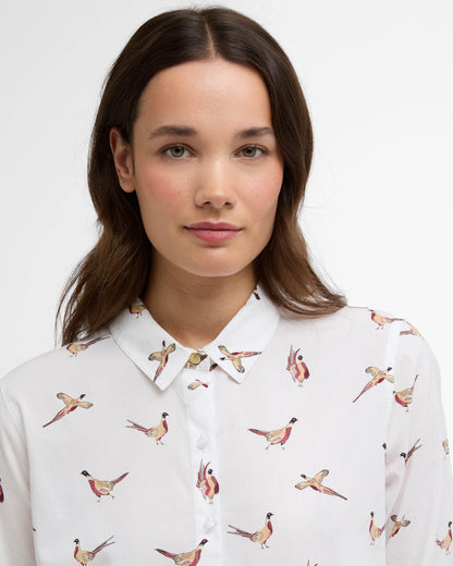 Barbour Safari Long Sleeve Womens Shirt - Pheasant Print | CHO | Designer Womens Shirts
