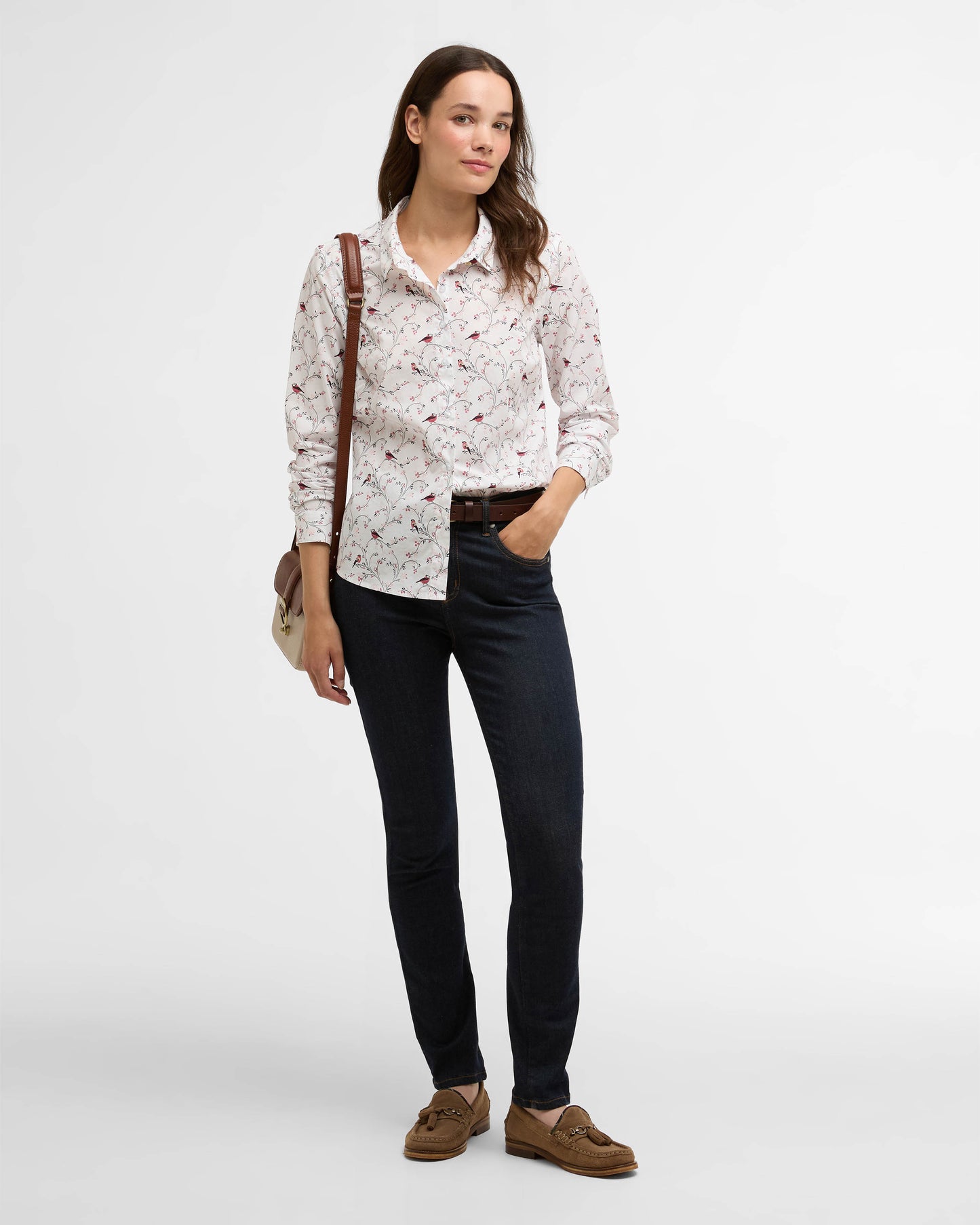 Barbour Brambles Long Sleeve Womens Shirt - Bird Print | CHO | Designer Womens Shirts