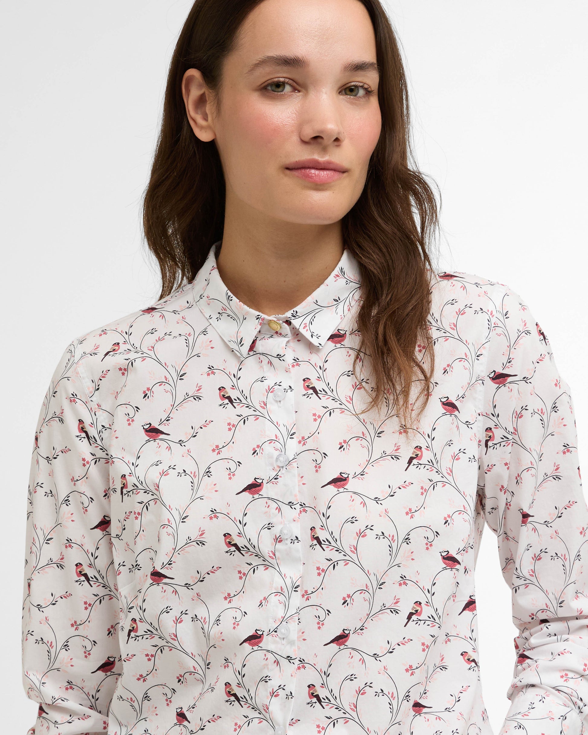 Barbour Brambles Long Sleeve Womens Shirt - Bird Print | CHO | Designer Womens Shirts