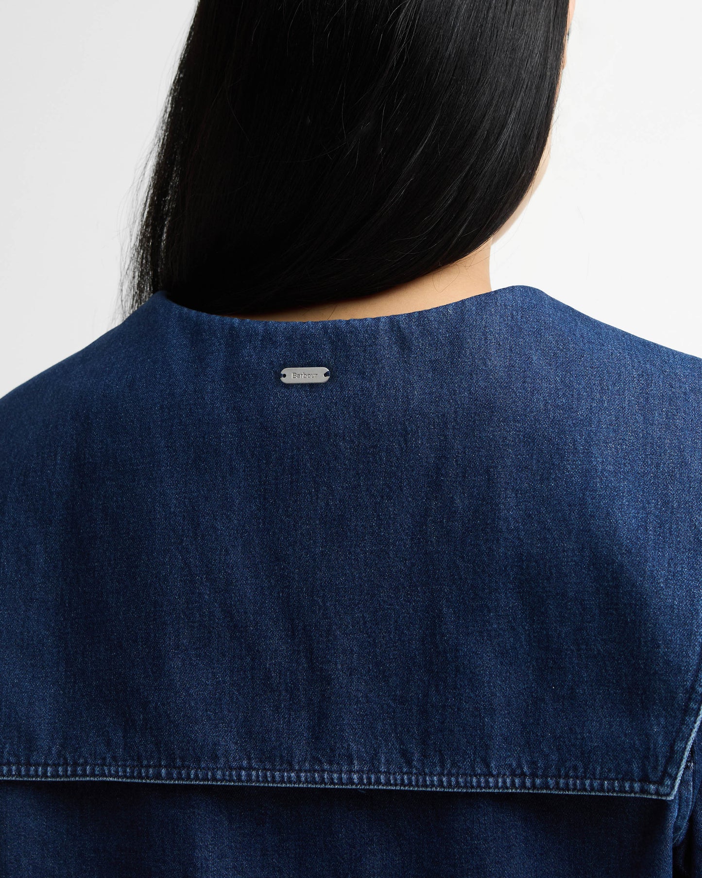 Barbour Dartmoor Womens Denim Shirt - Mid Wash Indigo | CHO | Designer Womens Shirts