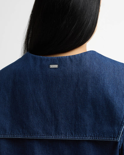 Barbour Dartmoor Womens Denim Shirt - Mid Wash Indigo | CHO | Designer Womens Shirts