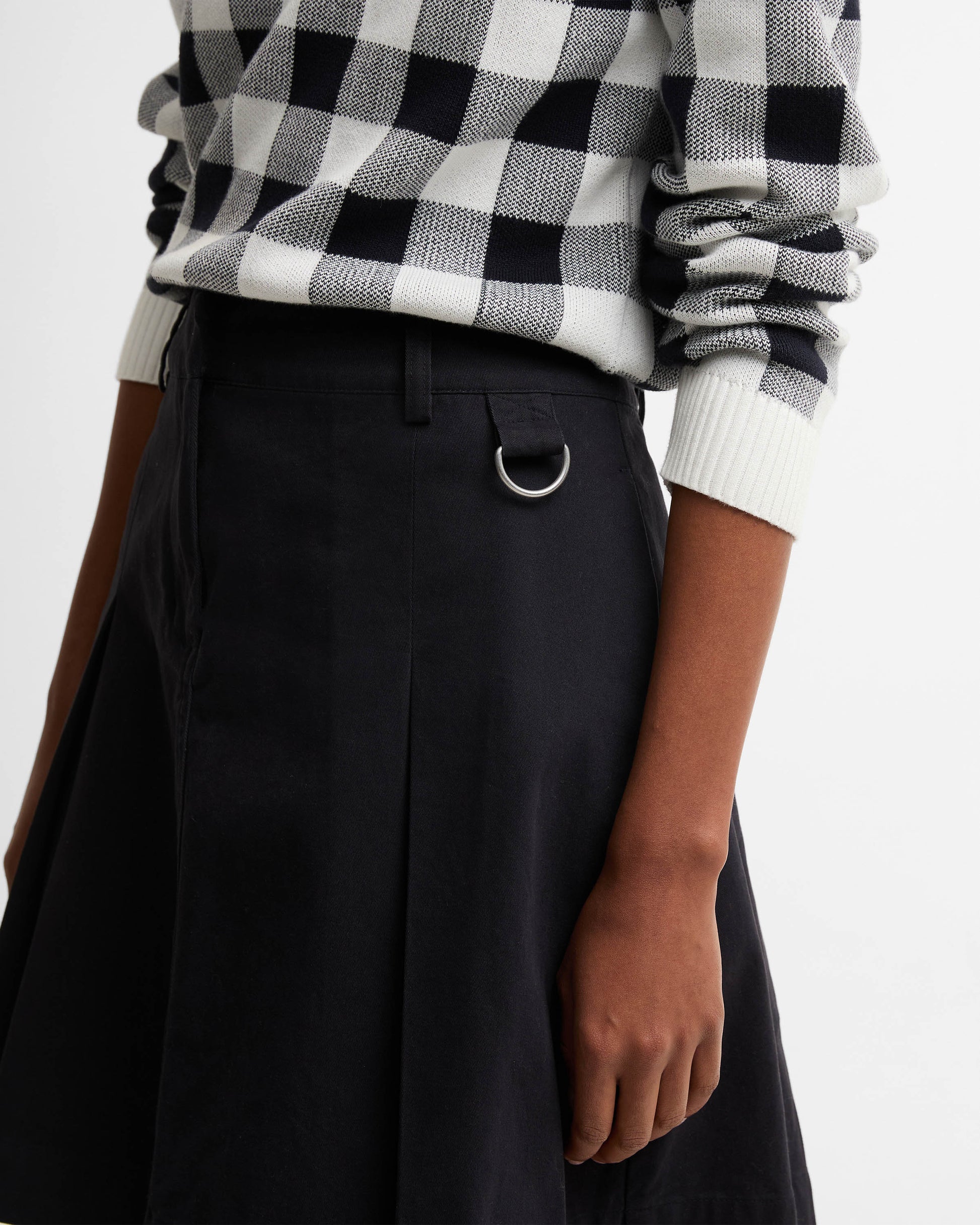 Barbour Aylesby Womens Mini Skirt - Dark Navy | CHO | Designer Womens Mini Skirts