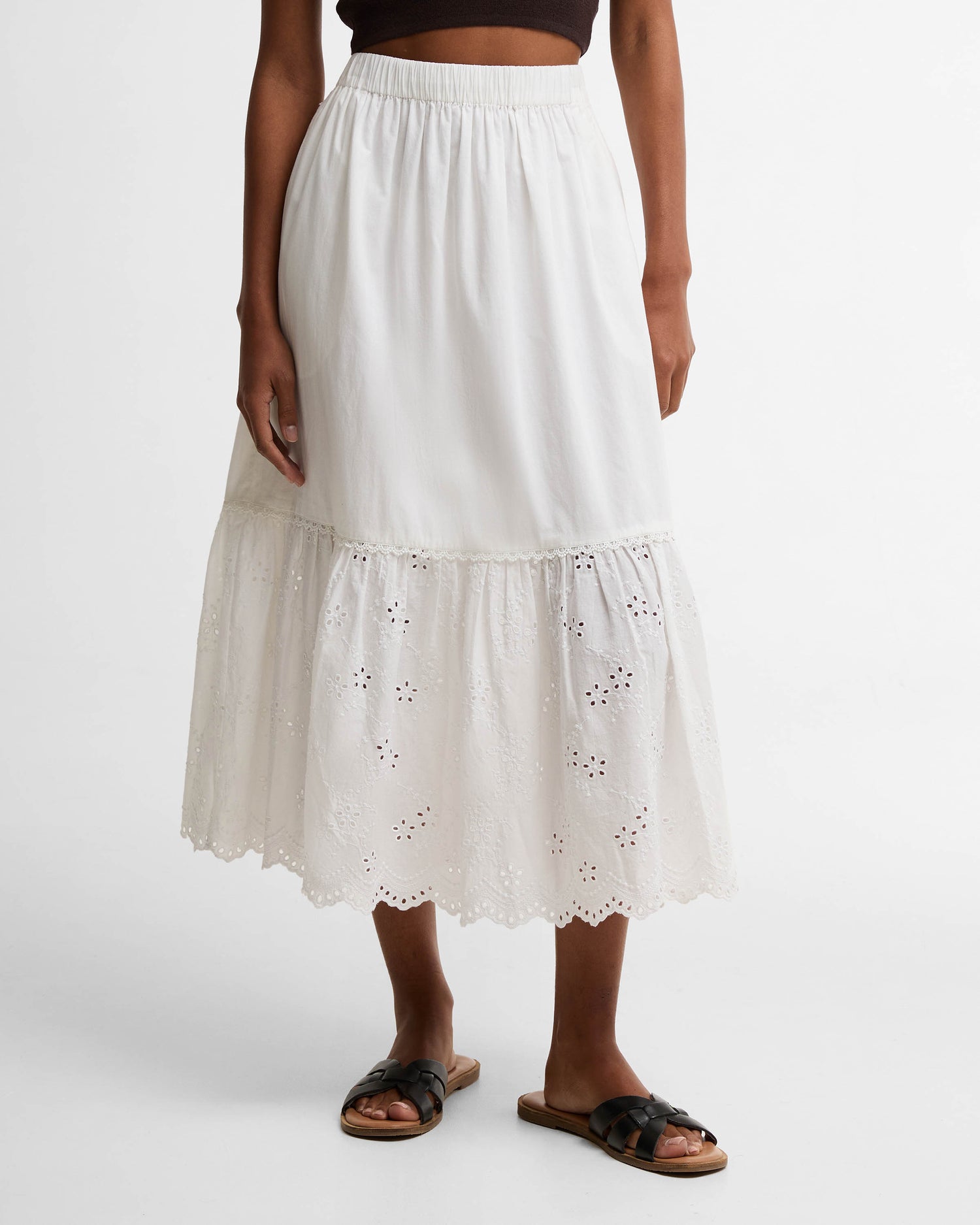 Barbour Avebury Womens Midi Skirt - White | CHO | Designer Womens Mini Skirts