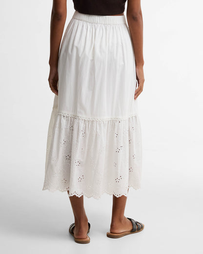 Barbour Avebury Womens Midi Skirt - White