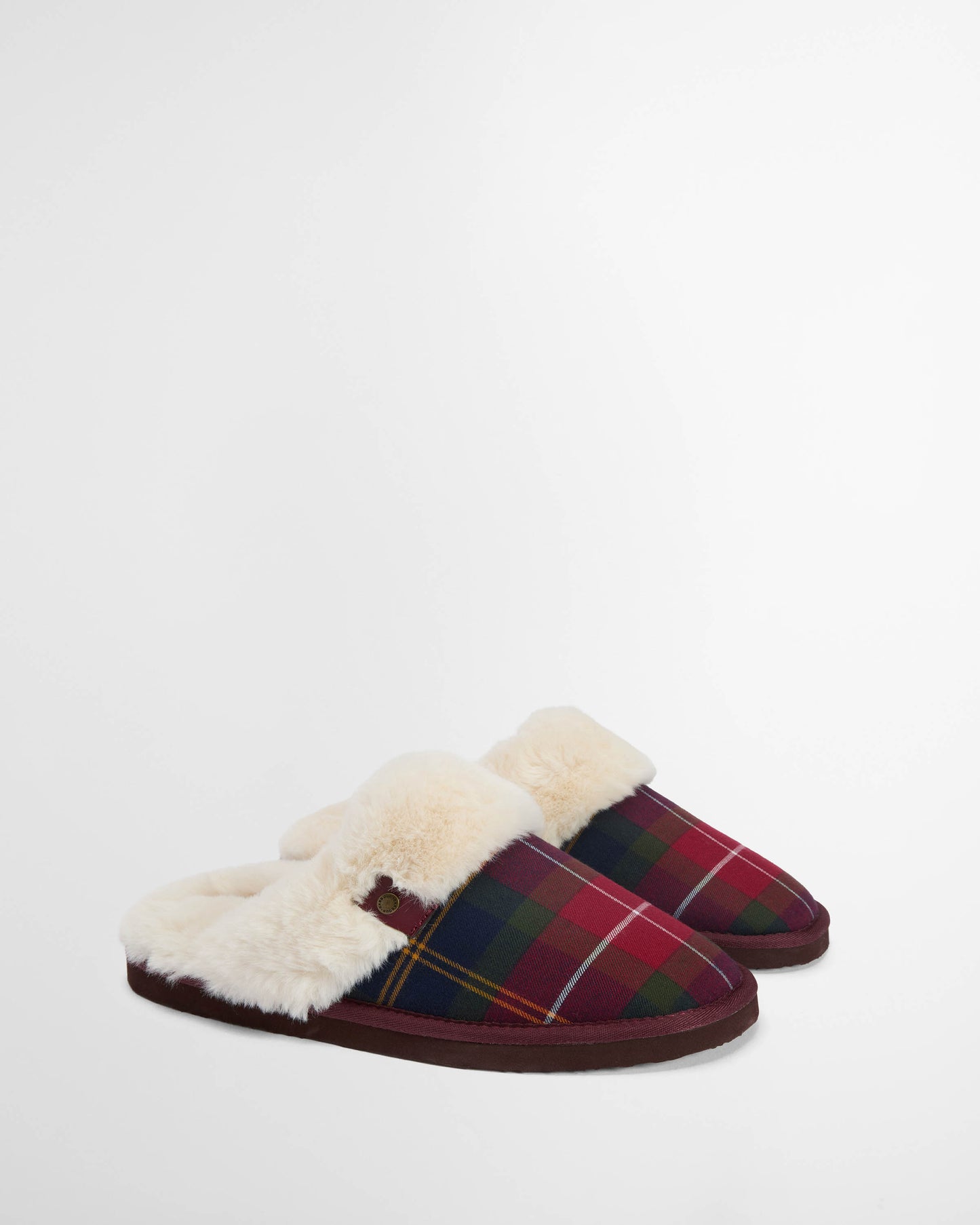 Barbour Claudia Womens Tartan Mule Slipper - Winterberry Tartan