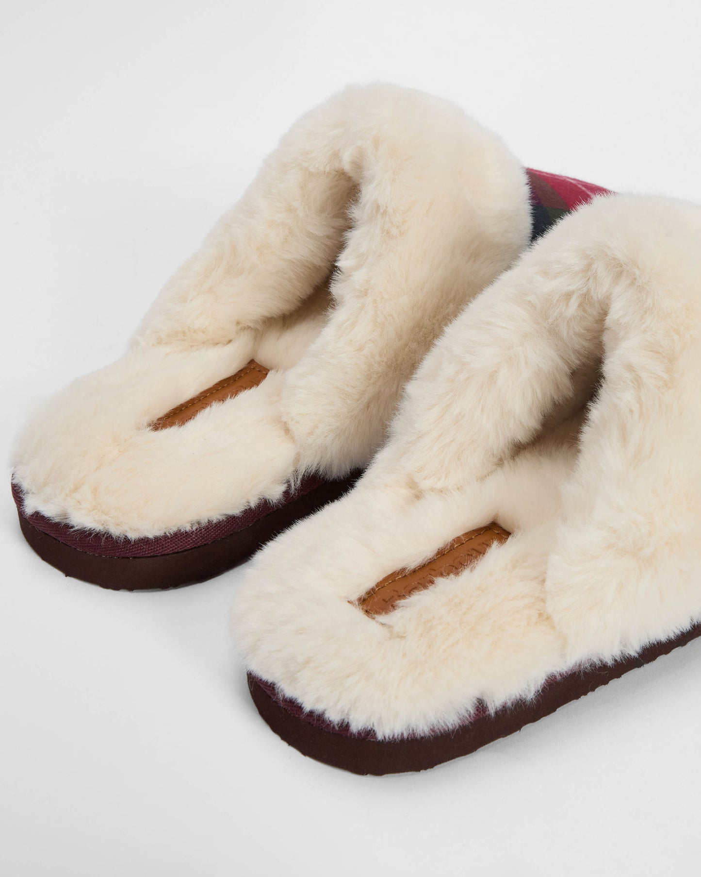 Barbour Claudia Womens Tartan Mule Slipper - Winterberry Tartan
