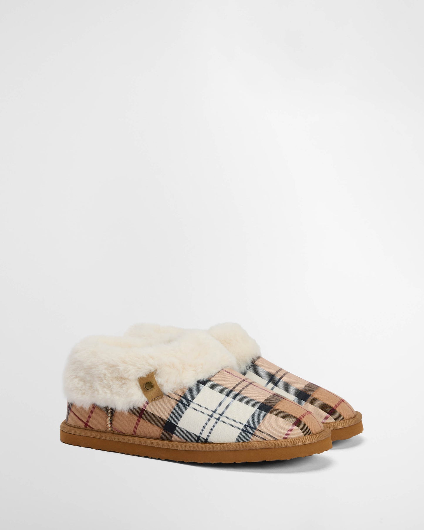 Barbour Eloise Womens Tartan Bootie Slipper - Hessian Tartan