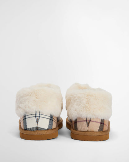Barbour Eloise Womens Tartan Bootie Slipper - Hessian Tartan