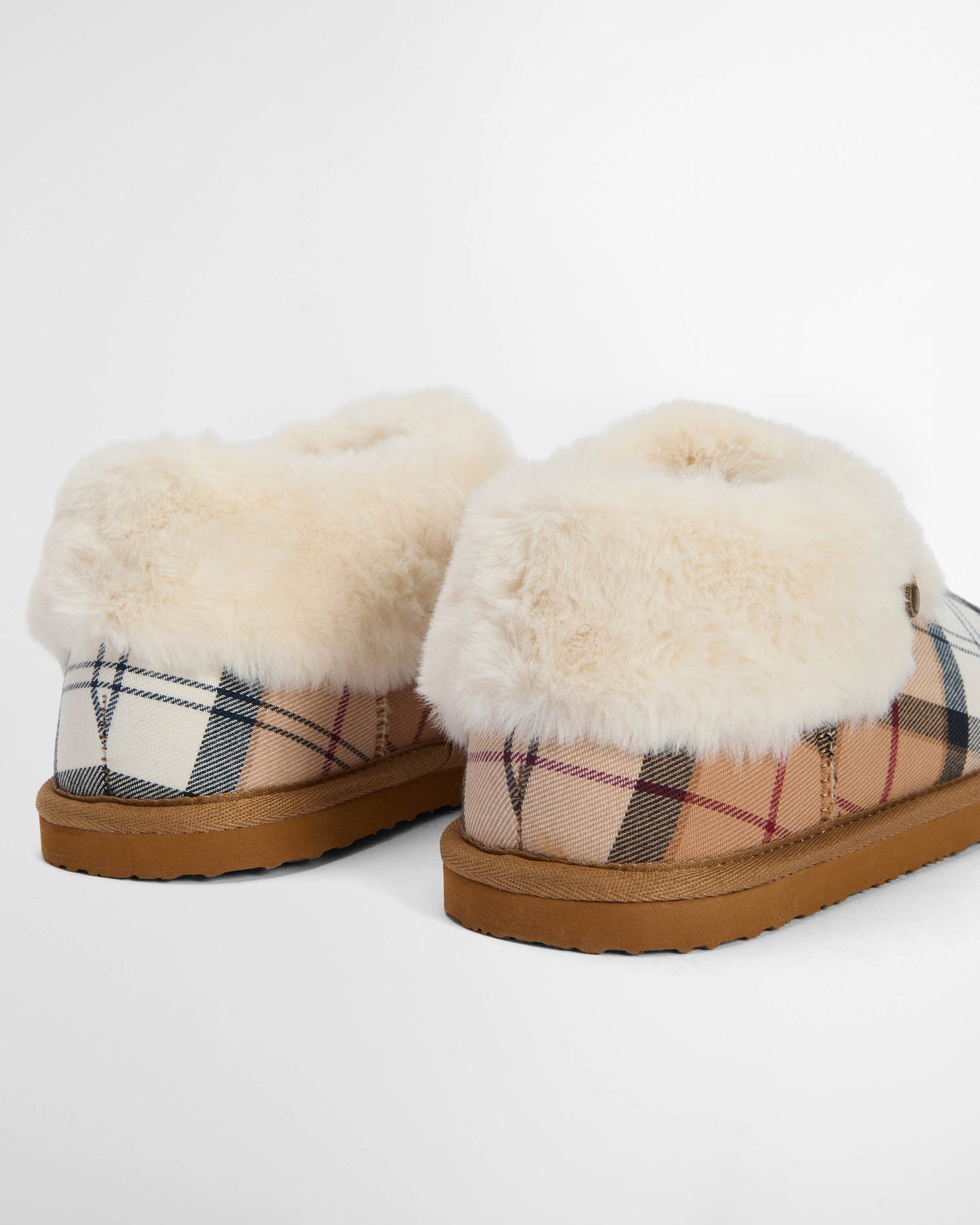Barbour Eloise Womens Tartan Bootie Slipper - Hessian Tartan