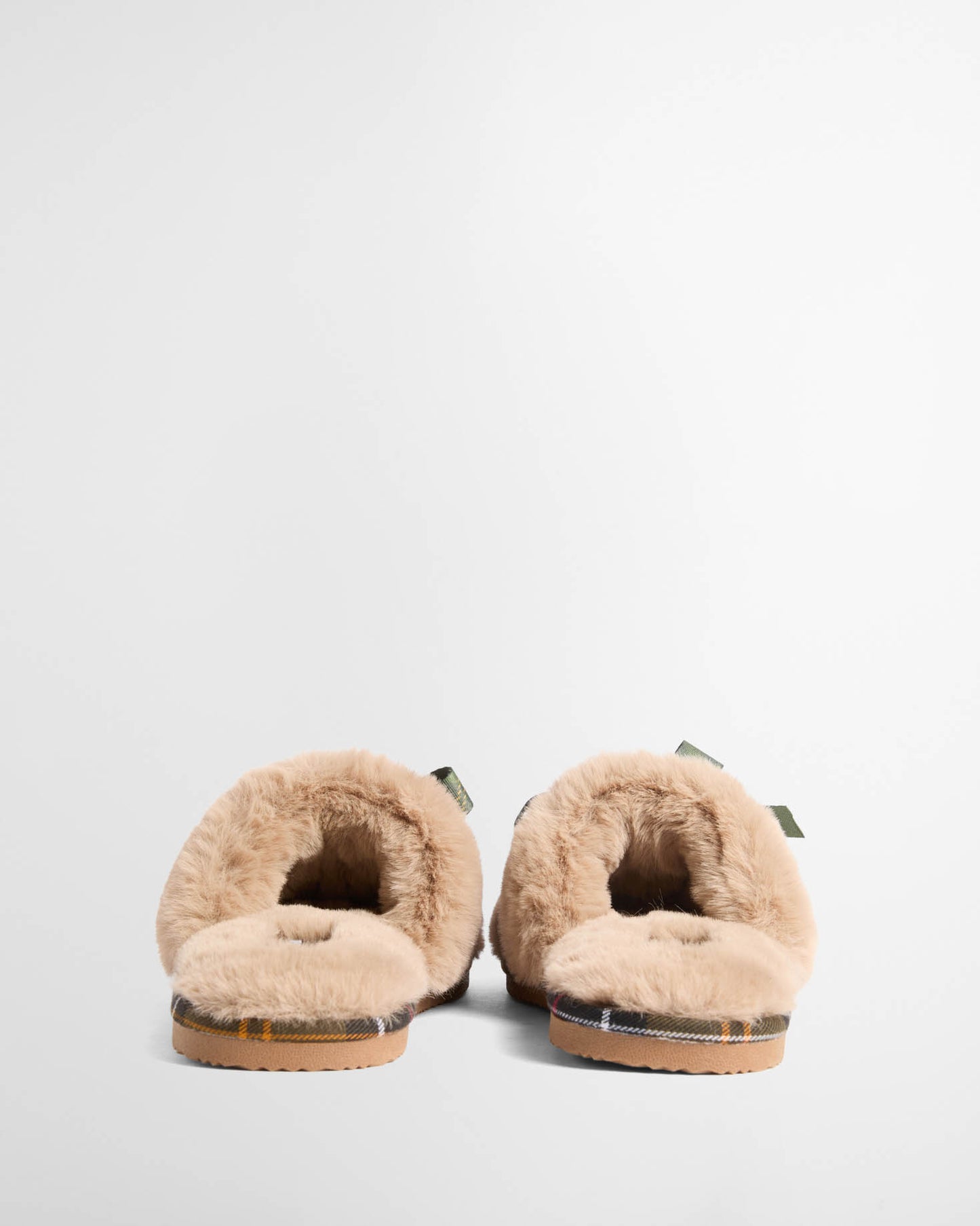 Barbour Eleanora Womens Slippers - Taupe. Back,pair.
