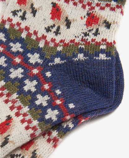 Barbour Robin Fair Isle Womens Socks - Navy