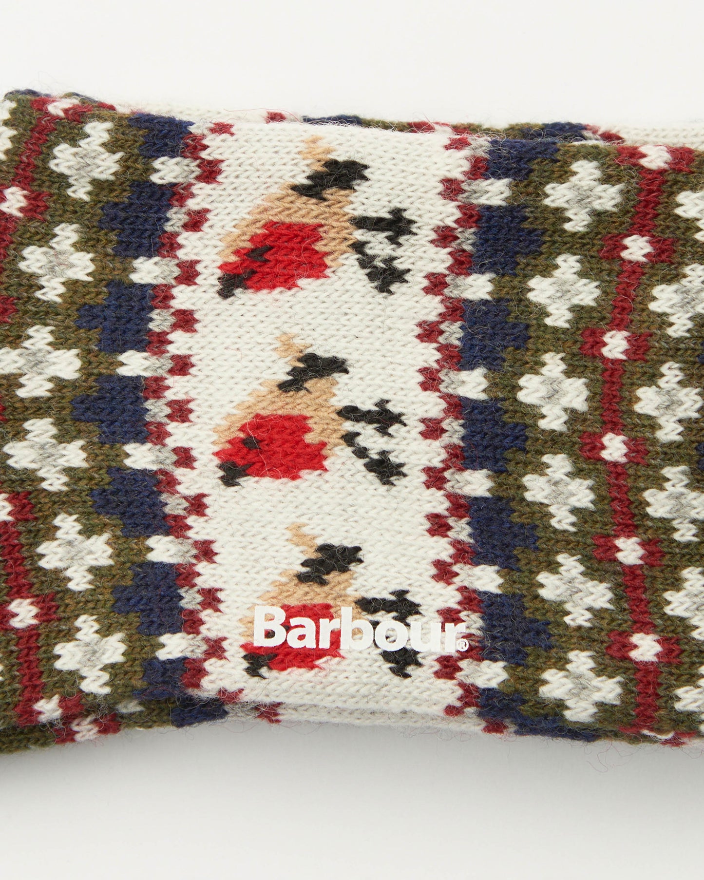 Barbour Robin Fair Isle Womens Socks - Olive