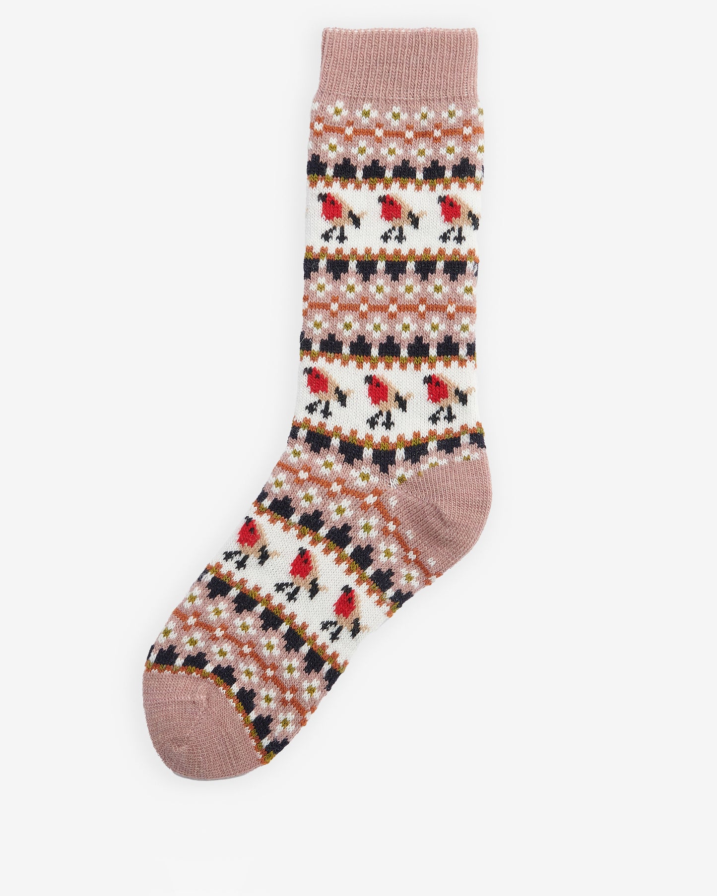 Barbour Robin Fair Isle Womens Socks - Pink