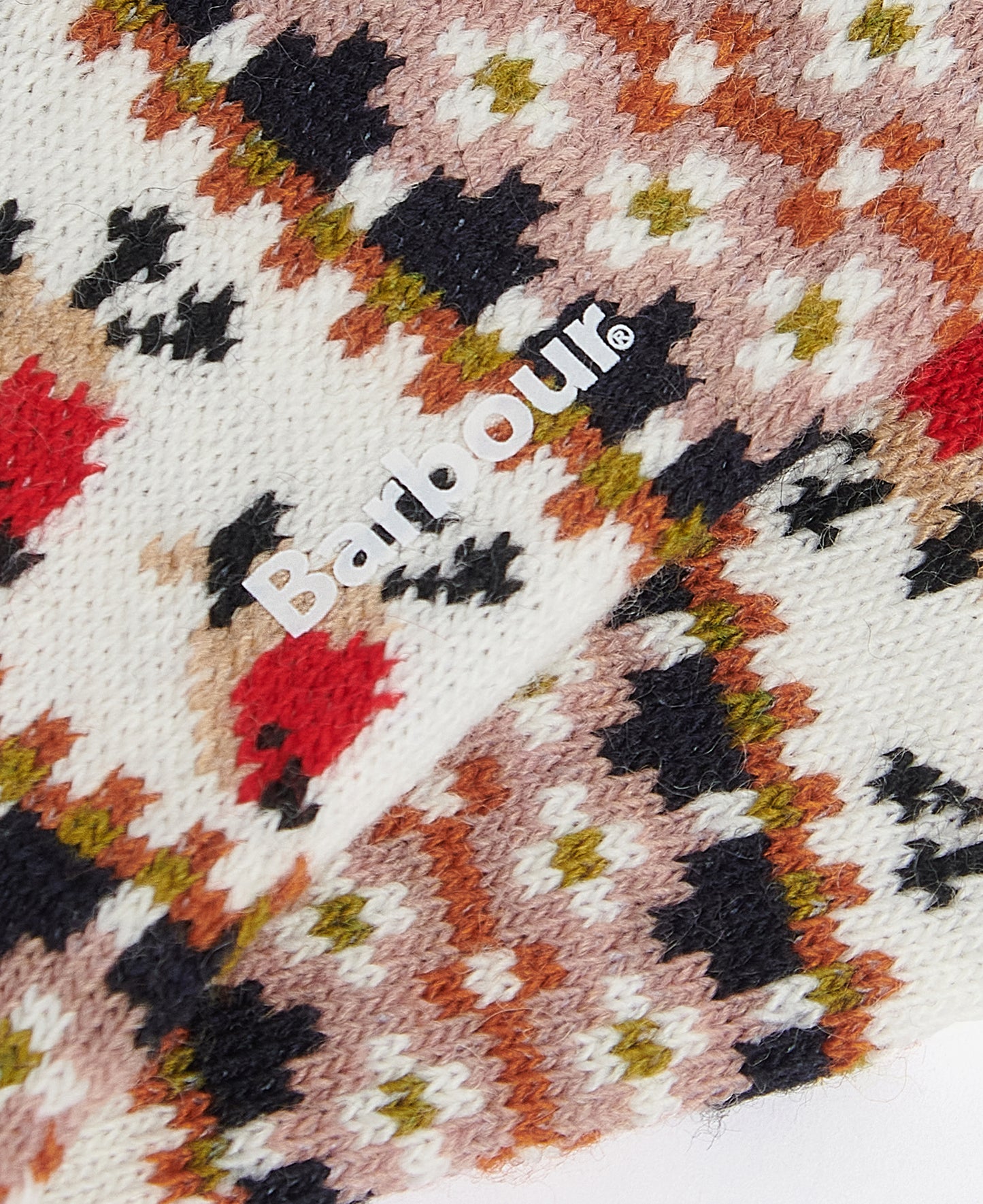 Barbour Robin Fair Isle Womens Socks - Pink